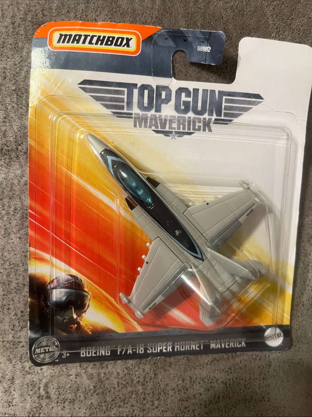 NIP Matchbox Top Gun Maverick Gray and Black Boeing F/A-18 Super Hornet